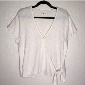 Madewell Texture and Thread Wrap Tie Top